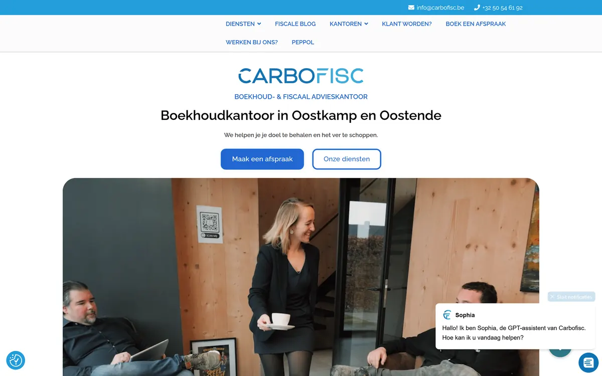 De bestaande website van Carbofisc